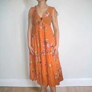 Parker Fabianna Sleeveless Maxi/Midi Floral Dress | Size Small